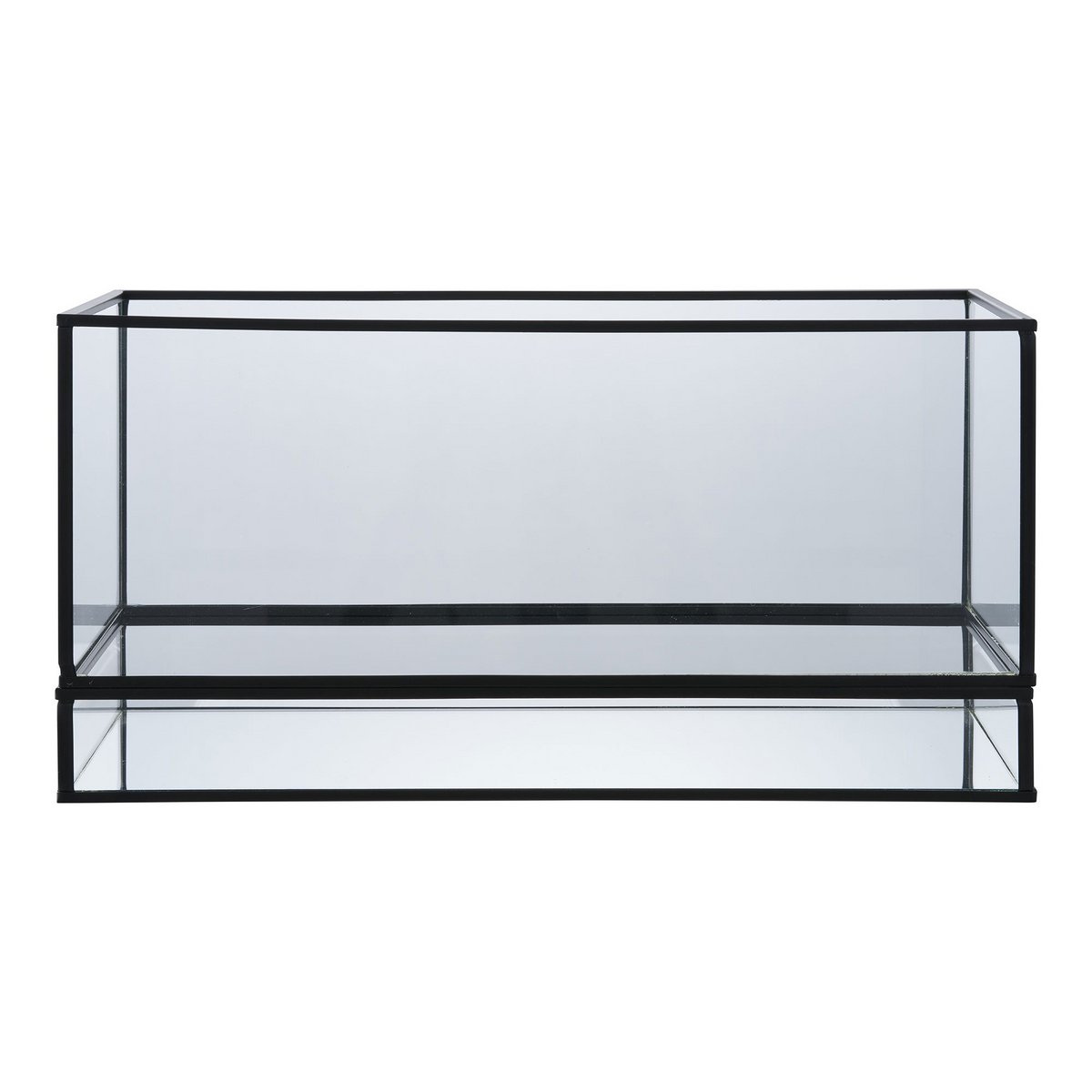 House Nordic ApS - Hurricane Kaarshouder - Zwart, Glas, Metaal, 30x12x15cm - Deco Delights