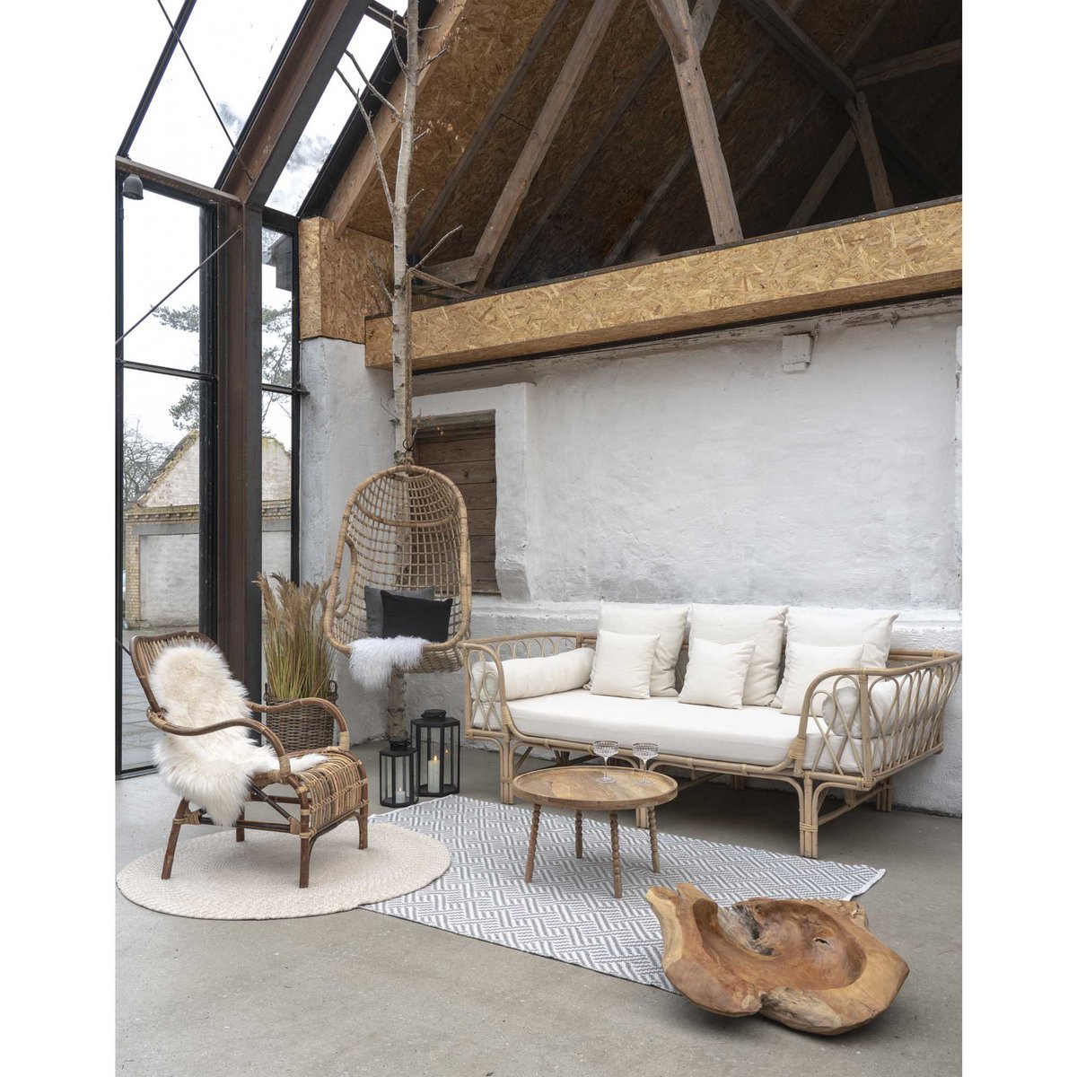 House Nordic ApS - Jammu Salontafel - Mangohout, Naturel - Ø60x35 cm - Deco Delights