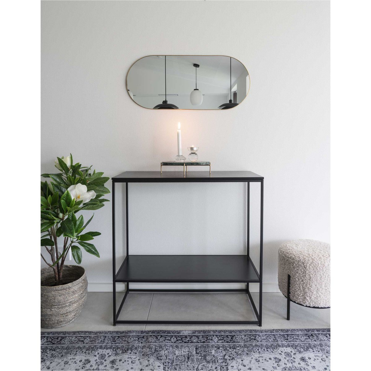 House Nordic ApS - Jersey Spiegel - Messing Look, Staal, 35x80x0,5 cm - Deco Delights