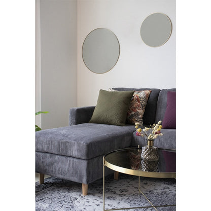 House Nordic ApS - Jersey Spiegel Rond - Staal, kleur Zwart of Messing, diameter 40/60/80 cm - Deco Delights