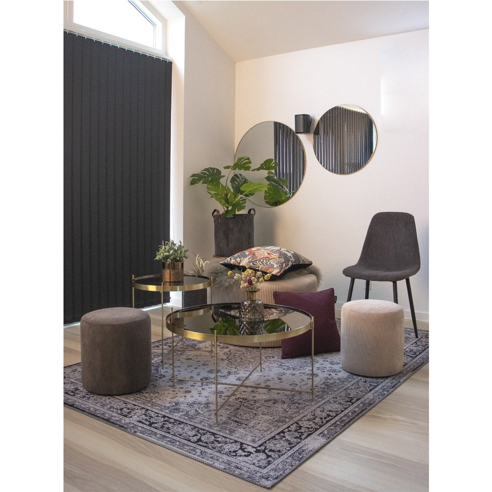 House Nordic ApS - Jersey Spiegel Rond - Staal, kleur Zwart of Messing, diameter 40/60/80 cm - Deco Delights