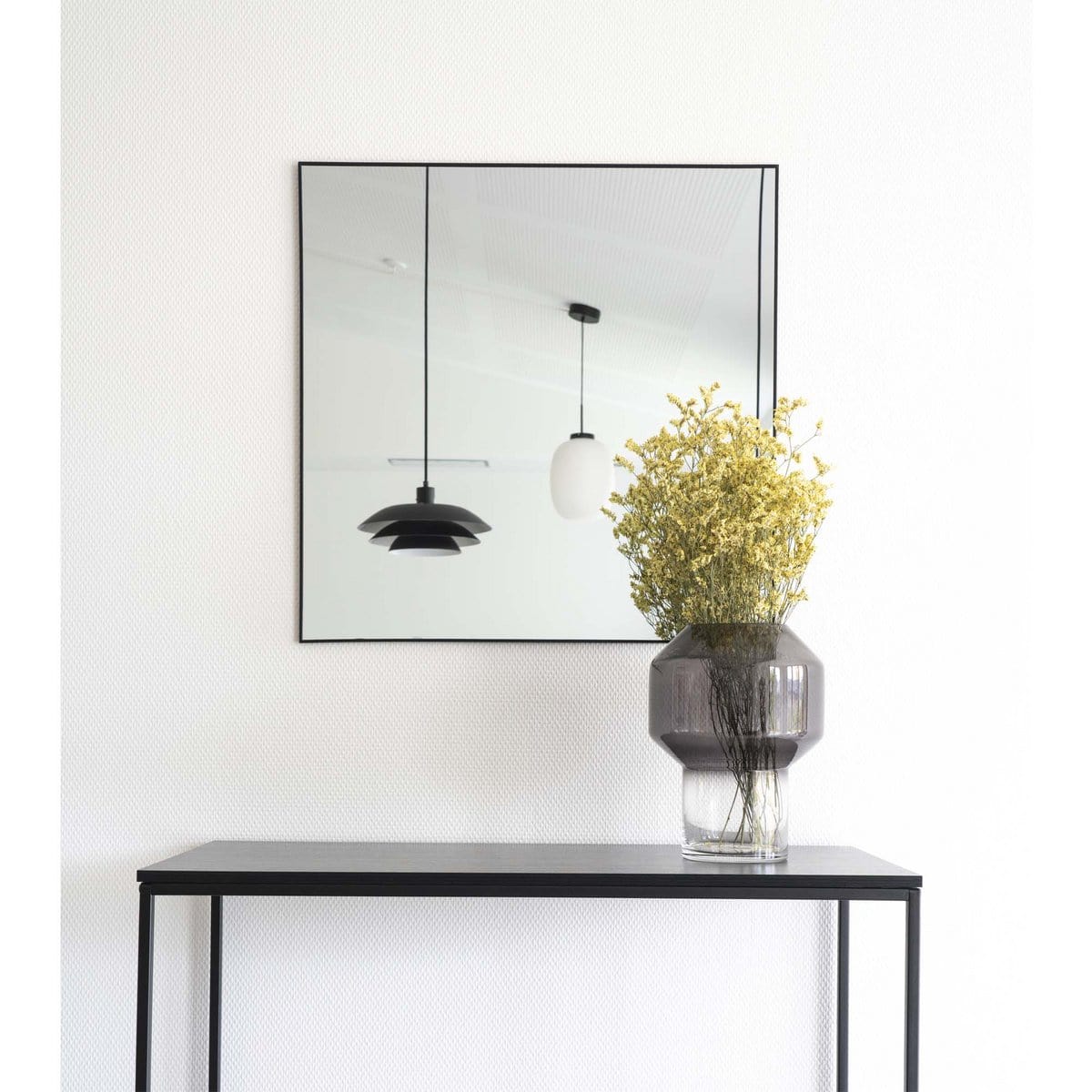 House Nordic ApS - Jersey Spiegel - Vierkant - Deco Delights Spiegel #color_black