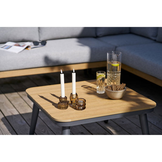 House Nordic ApS - Kaarshouder, glas, gerookt bruin, set van 3 - Deco Delights