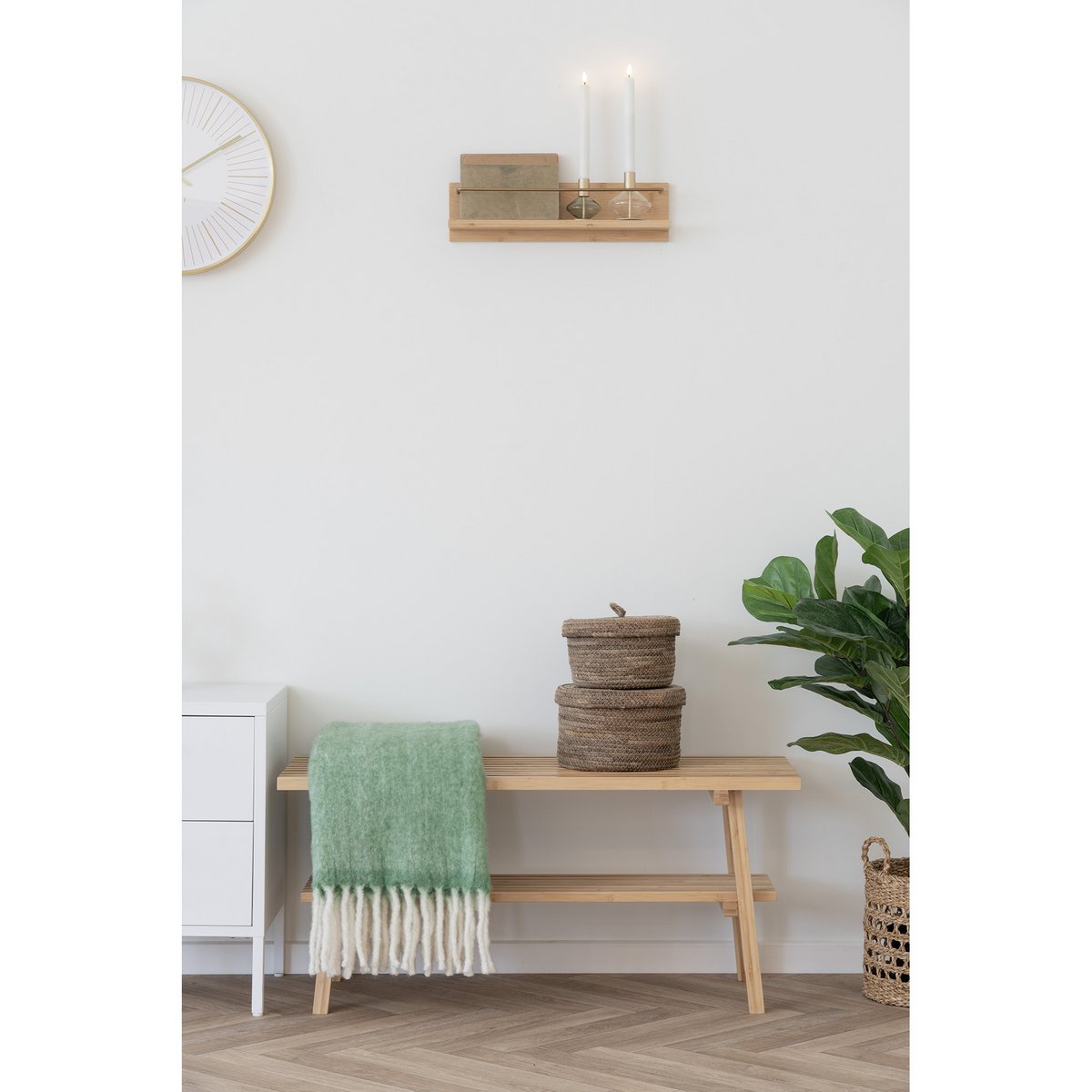 House Nordic ApS - Kaarshouder - Goud/groen, helder, glas en metaal - Set van 2 - Deco Delights