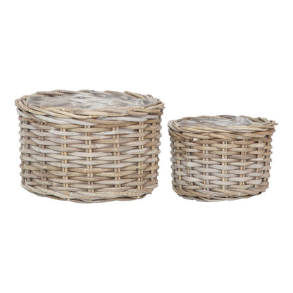 House Nordic ApS - Kalak -manden - Natural, Kubu, Rattan - Set van 2 - Deco Delights