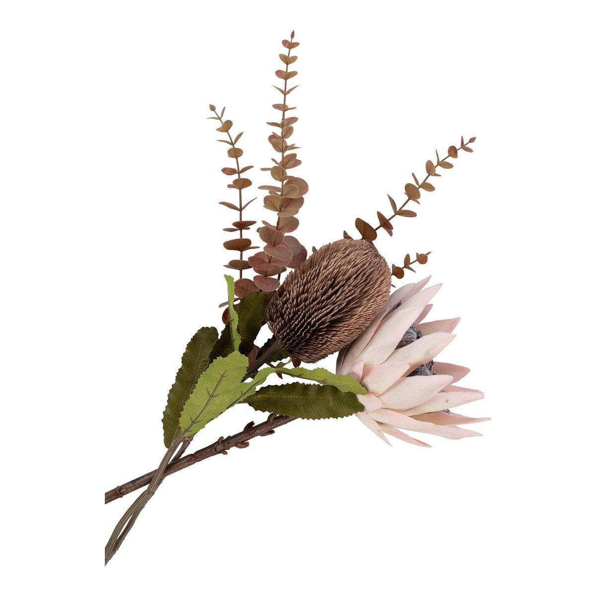 House Nordic ApS - King Protea Boeket - Kunstbloemen, bordeaux mix, 65 cm - Deco Delights
