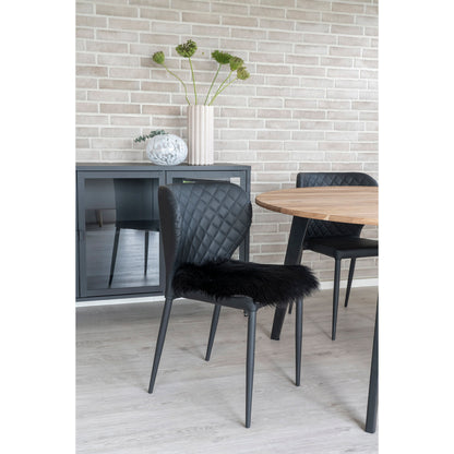 House Nordic ApS - Kunstlamsvacht Zitkussen Zwart 40x40 cm - Deco Delights Lamsvacht