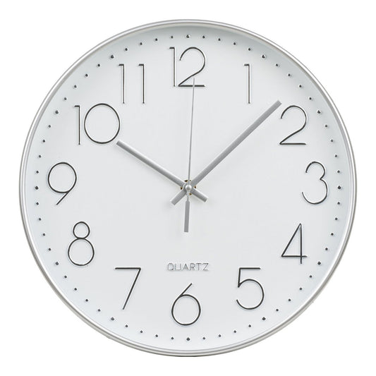 House Nordic ApS - Lalibela Wandklok, zilver, stil uurwerk, ø30 cm - Deco Delights
