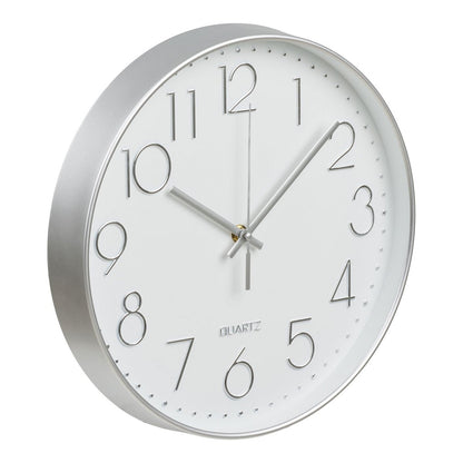 House Nordic ApS - Lalibela Wandklok, zilver, stil uurwerk, ø30 cm - Deco Delights