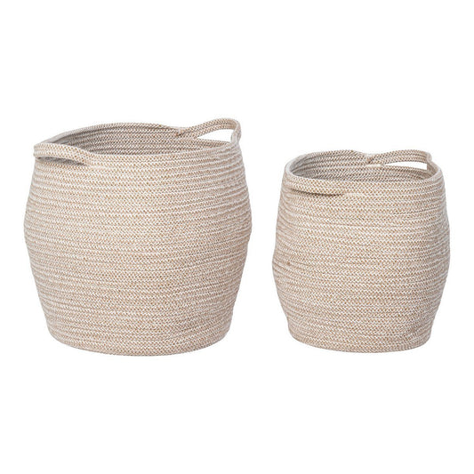 House Nordic ApS - Lamas Basket - Mand, katoen, beige, set van 2 - Deco Delights
