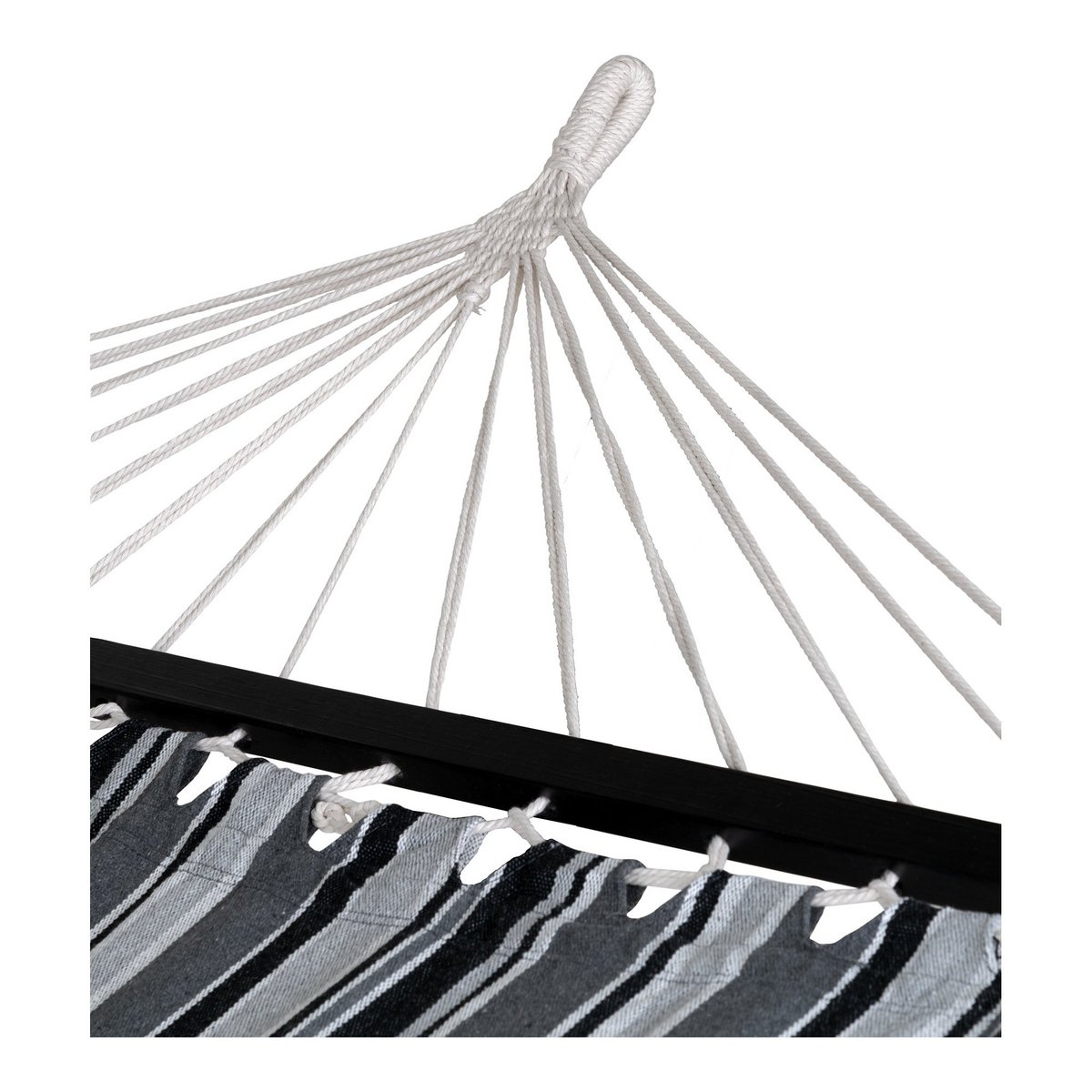 House Nordic ApS - Lamia Hangmat - Hangmat, polyester/katoen, lariks, zwart/grijs/wit - Deco Delights