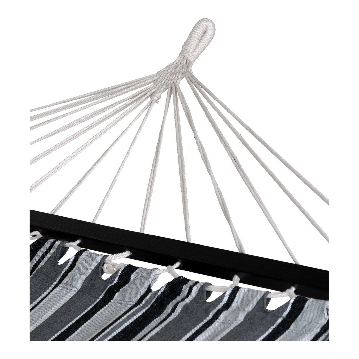 House Nordic ApS - Lamia Hangmat - Hangmat, polyester/katoen, lariks, zwart/grijs/wit - Deco Delights