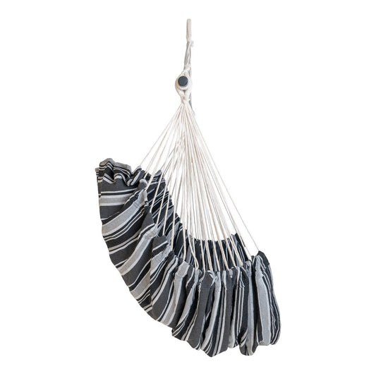 House Nordic ApS - Lamia Hangstoel - Hangstoel, polyester/katoen, lariks, zwart/grijs/wit - Deco Delights