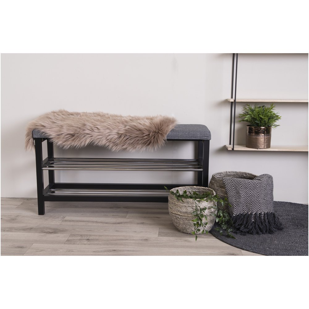 House Nordic ApS - Lamsleer Kunstmatig - Lichtbruin, Polyester, 50x85cm - Deco Delights
