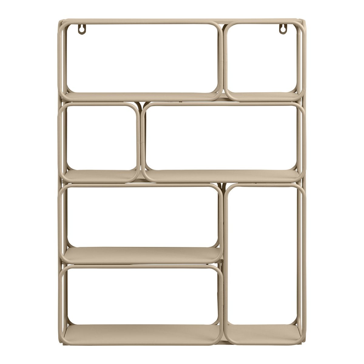 House Nordic ApS - Lanciano Wandplank, metaal, beige, 48x18x64 cm - Deco Delights