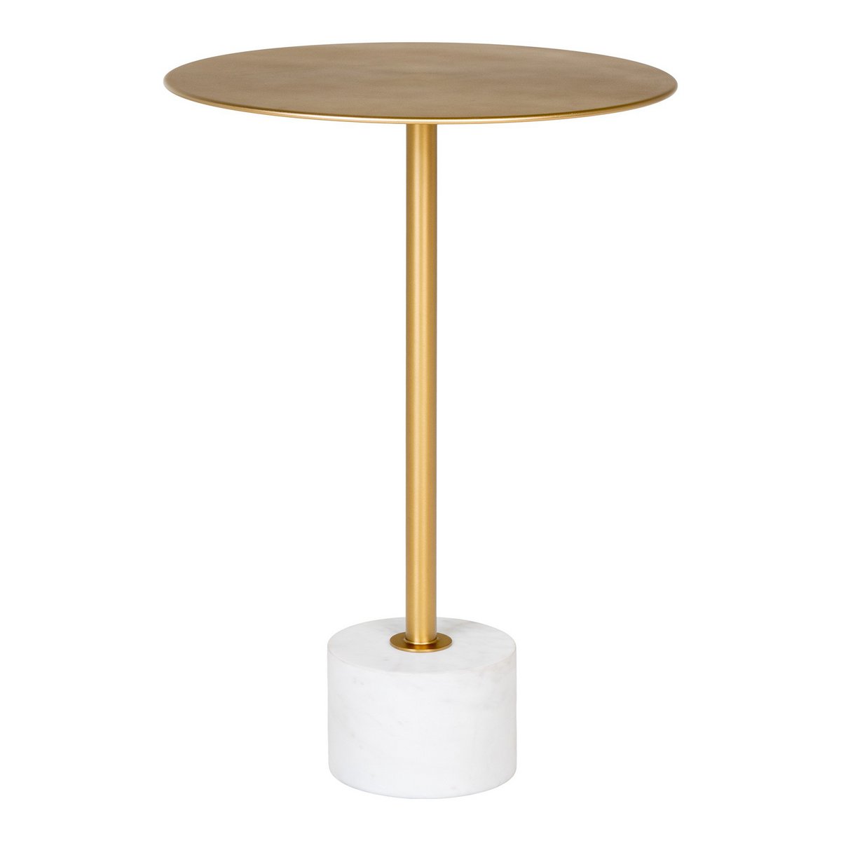 House Nordic ApS - Lecco Bijzettafel - Bijzettafel in messing en marmer Ø41x58 cm - Deco Delights