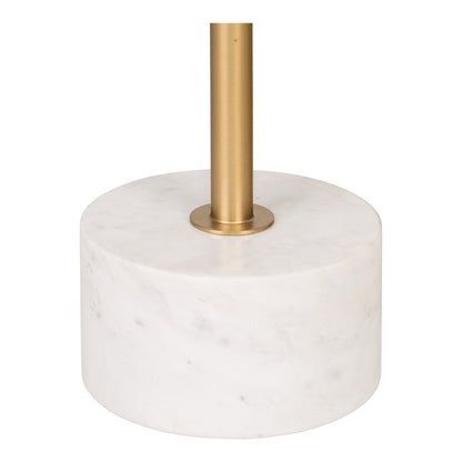 House Nordic ApS - Lecco Bijzettafel - Messing/Marmer, Marmer, Staal, 51x52cm - Deco Delights
