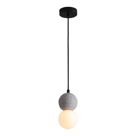 House Nordic ApS - Leeds Hanger - Hanger in grijs, bolvormig, stoffen koord van 150 cm - Deco Delights