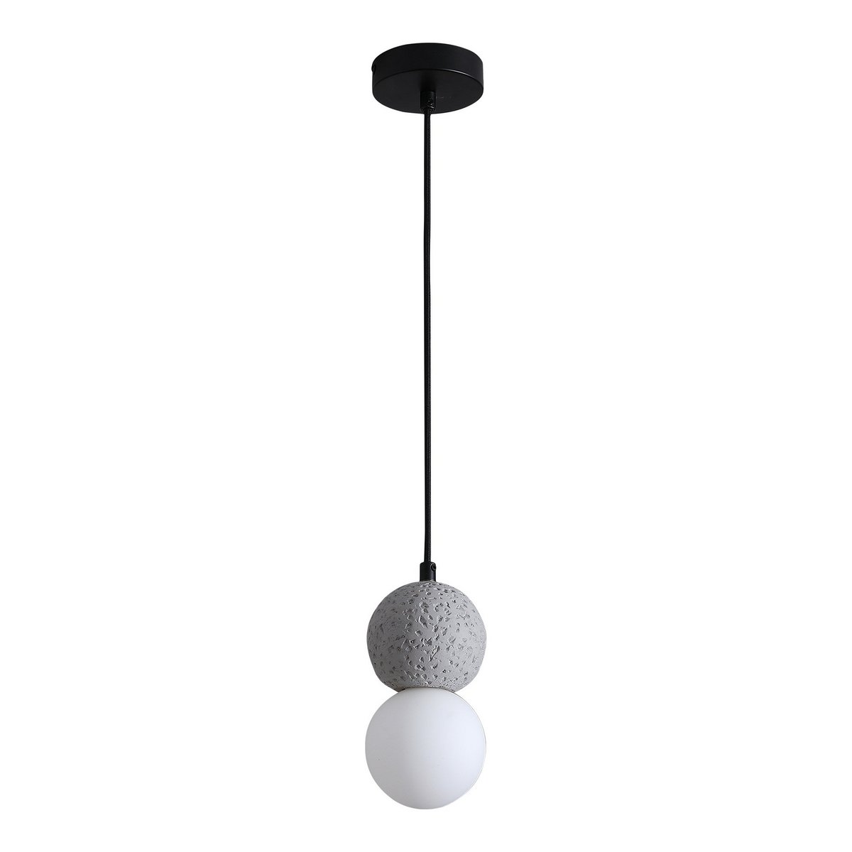 House Nordic ApS - Leeds Hanger - Hanger in grijs, bolvormig, stoffen koord van 150 cm - Deco Delights