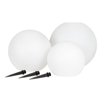 House Nordic ApS - Lifton LED-lamp - Wit, PP, Ø20/25/30 cm, op zonne-energie - Set van 3 - Deco Delights