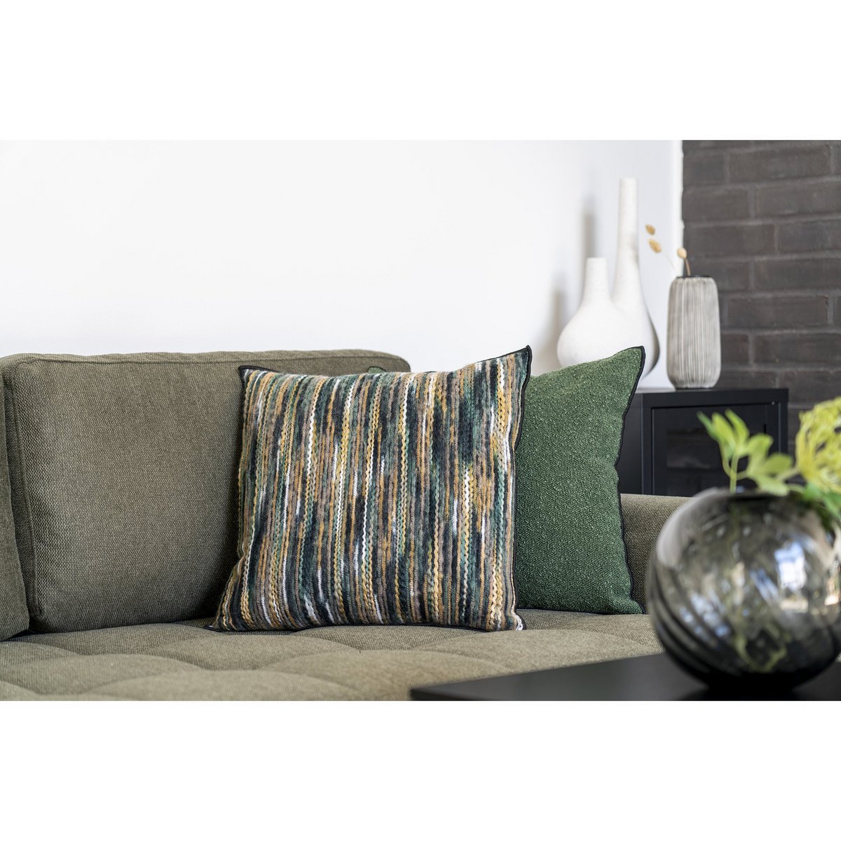 House Nordic ApS - Lismore Kussen - Kussen, groen, 45x45 cm - Deco Delights