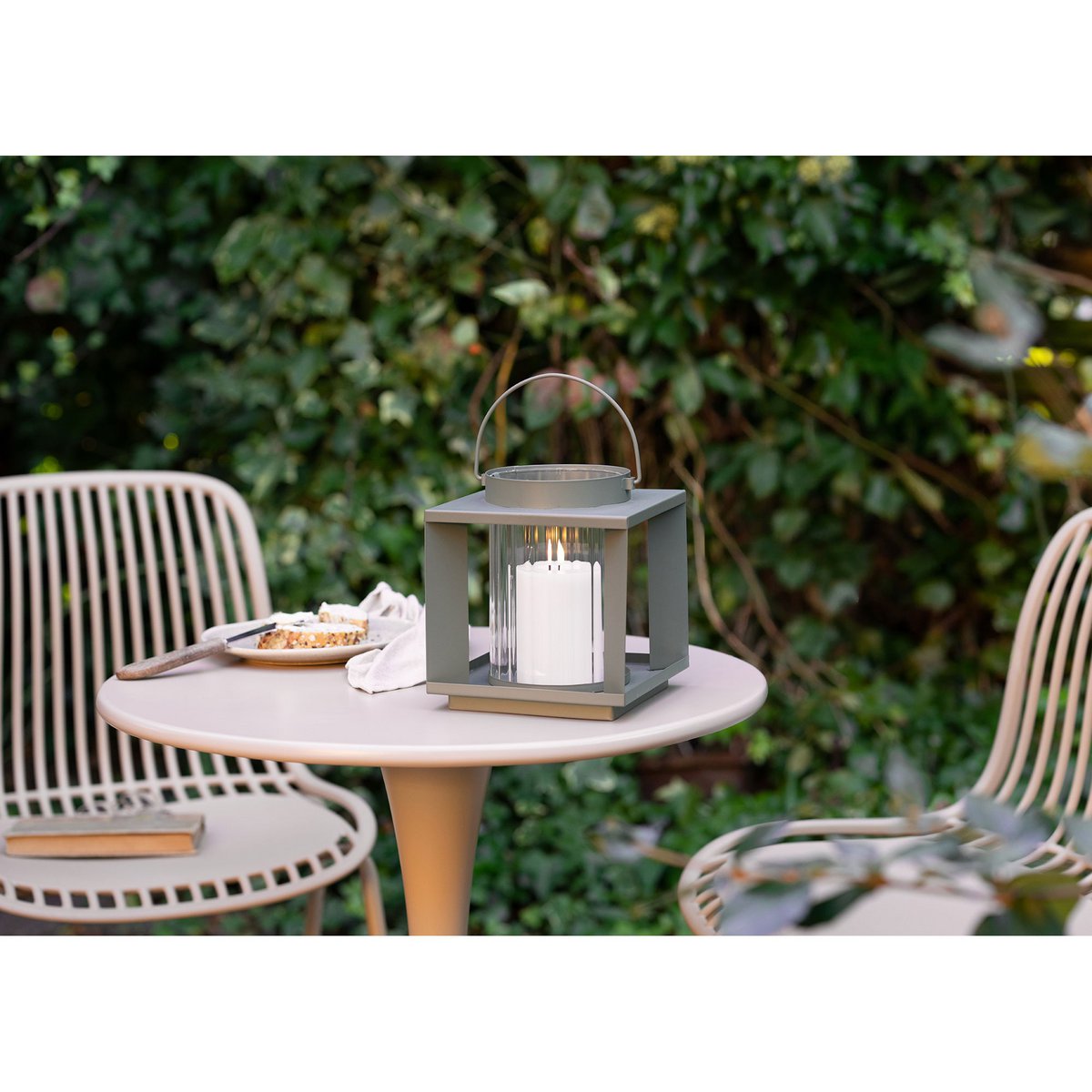 House Nordic ApS - Lohals Lantaarn, glas/metaal, groen, 18x18x20,5 cm - Deco Delights