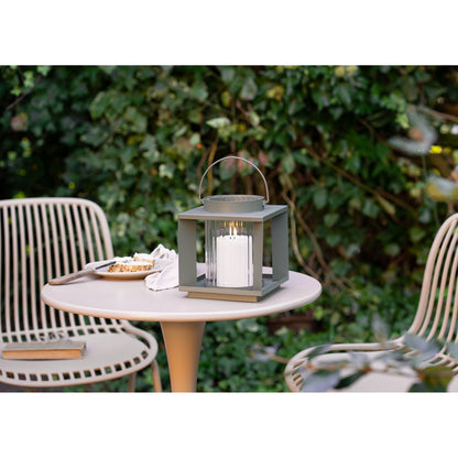 House Nordic ApS - Lohals Lantaarn, glas/metaal, groen, 18x18x20,5 cm - Deco Delights