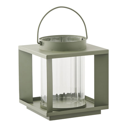 House Nordic ApS - Lohals Lantaarn, glas/metaal, groen, 18x18x20,5 cm - Deco Delights