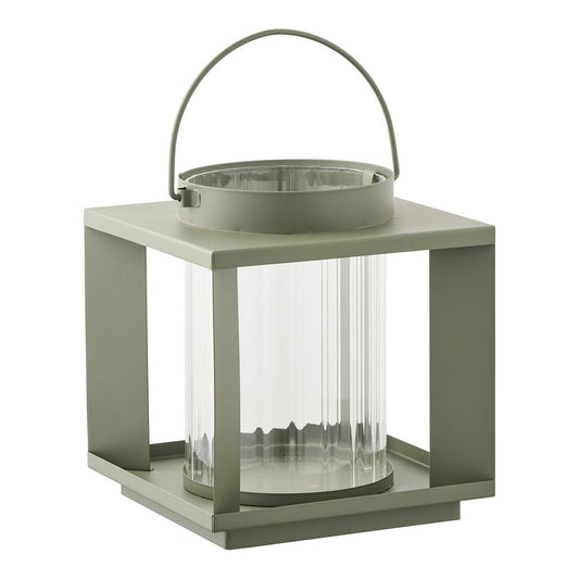 House Nordic ApS - Lohals Lantaarn, glas/metaal, groen, 18x18x20,5 cm - Deco Delights