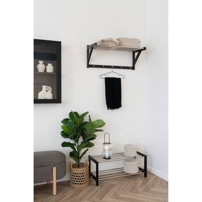 House Nordic ApS - Lucena Lantaarn - Zwart, Metaal/Glas, 16x16x36 cm - Deco Delights