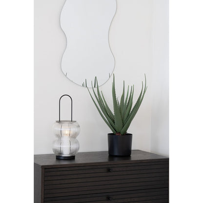 House Nordic ApS - Lucena Lantaarn - Zwart, Metaal/Glas, 16x16x36 cm - Deco Delights