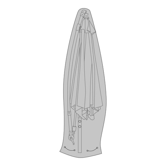 House Nordic ApS - Luxury Cover - Luxe hoes voor hangende parasol, 210g/m2 600D polyester PU-gecoat, waterafstotend, zwart - Deco Delights