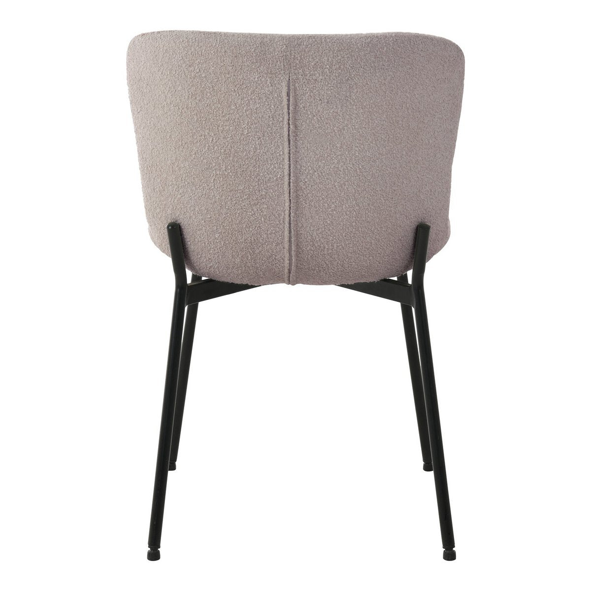 House Nordic ApS - Maceda Dining Chair - Eetkamerstoel in bouclé, beige met zwarte poten - Set van 2 - Deco Delights