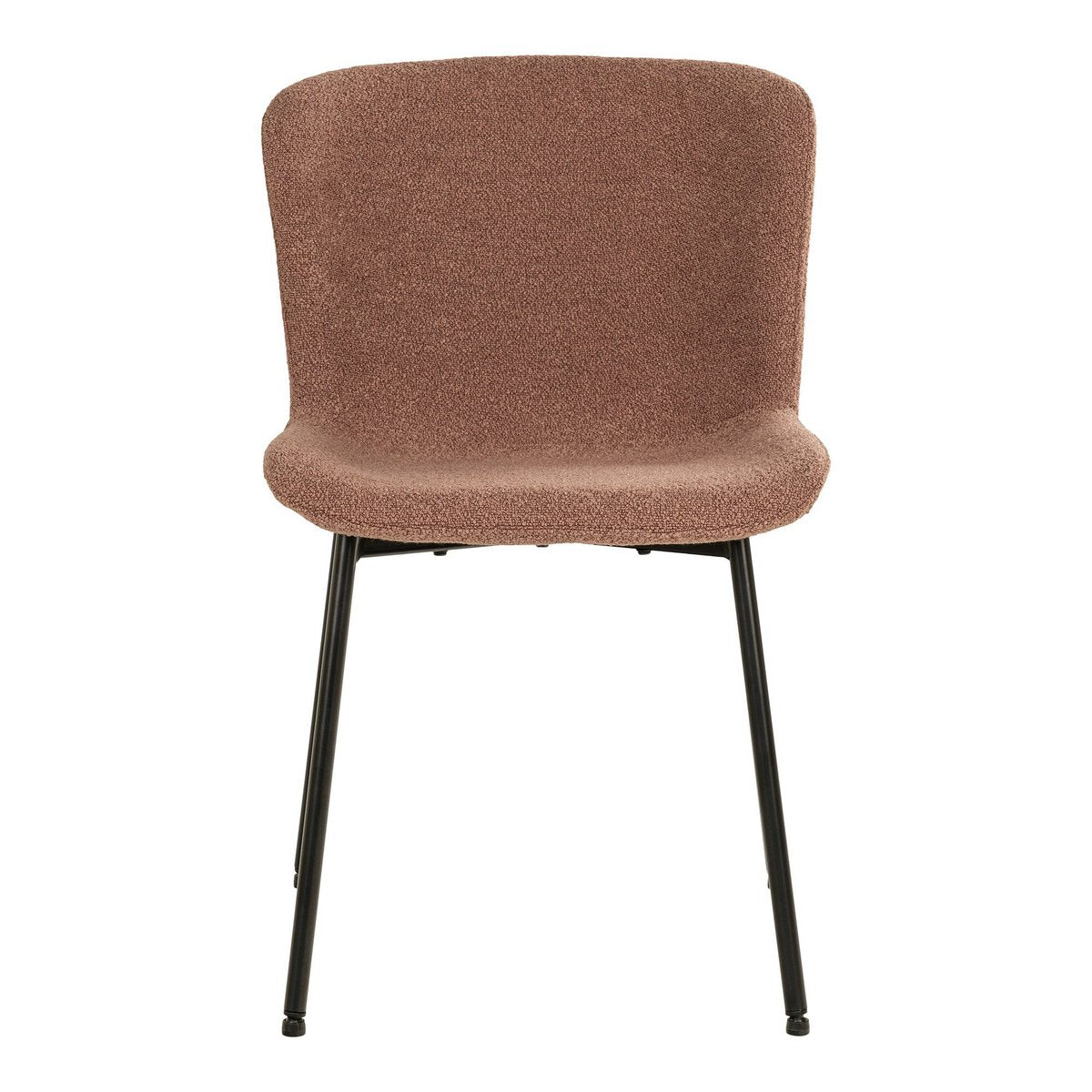 House Nordic ApS - Maceda Dining Chair - Eetkamerstoel in bouclé, roest met zwarte poten - Set van 2 - Deco Delights
