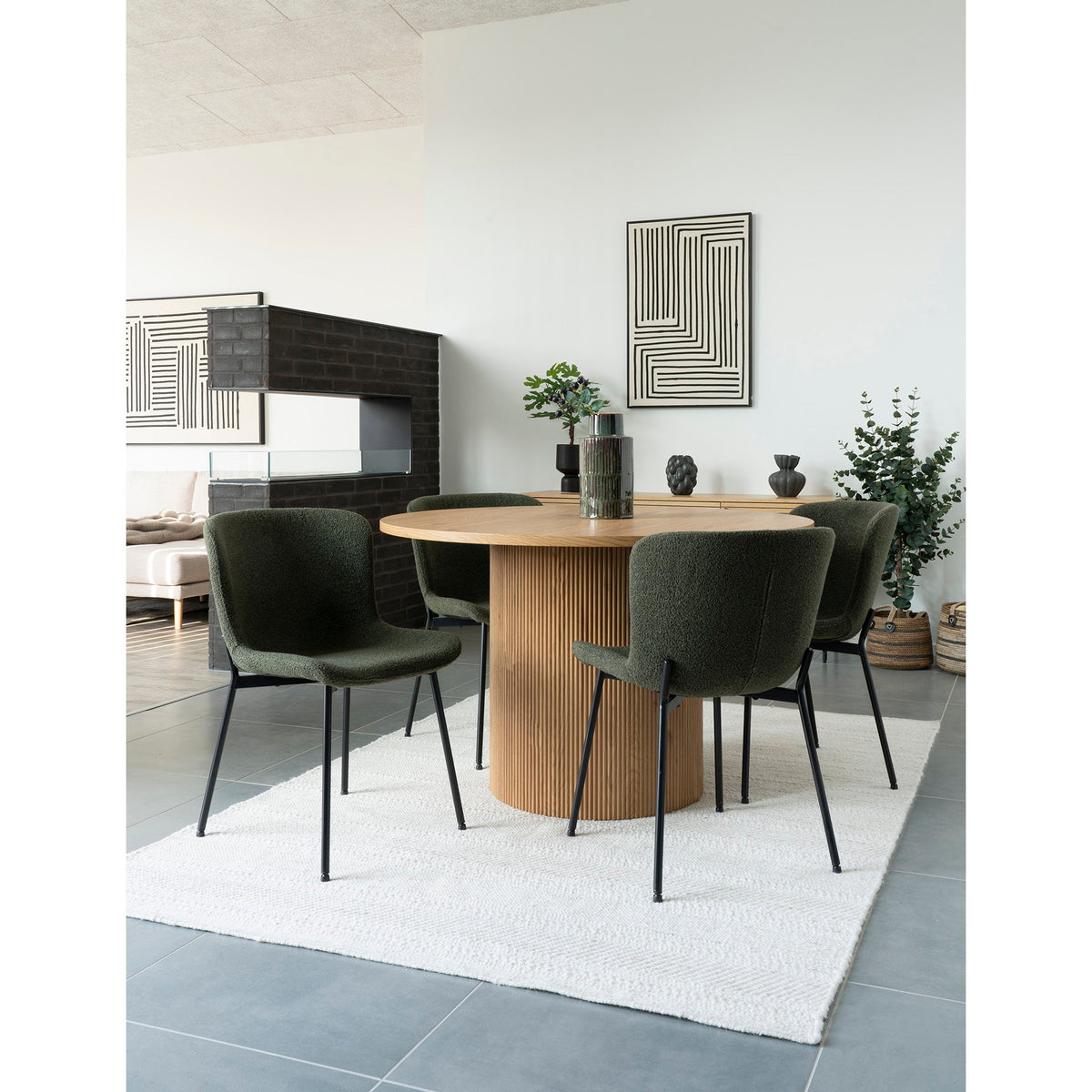 House Nordic ApS - Maceda Eetkamerstoel Donkergroen - Deco Delights Eetkamerstoel