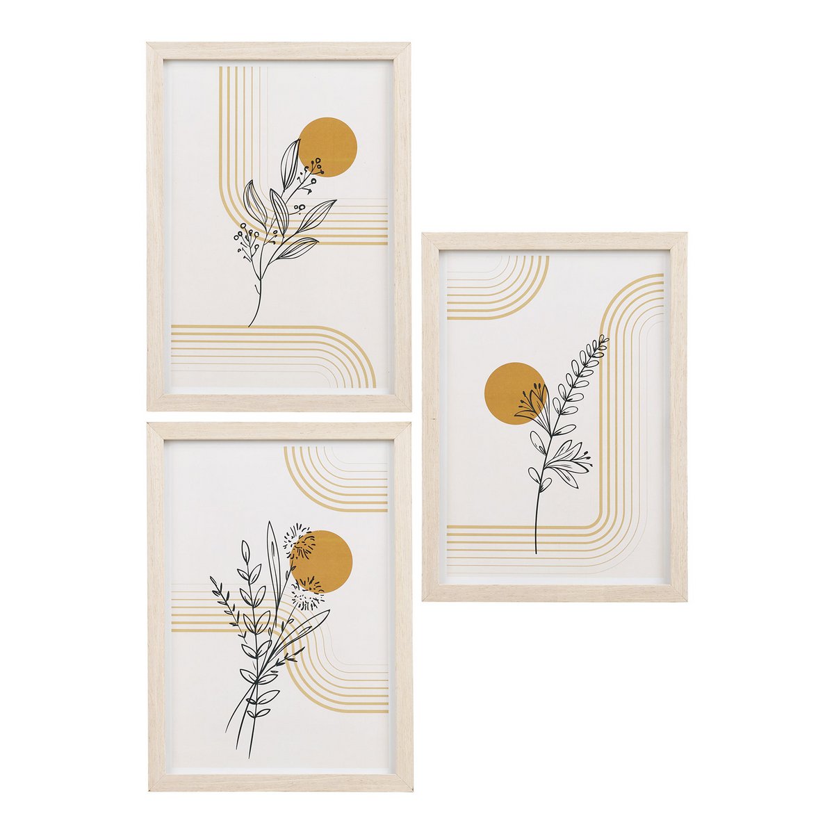 House Nordic ApS - Madison Frameset, naturel, set van 3 - Deco Delights
