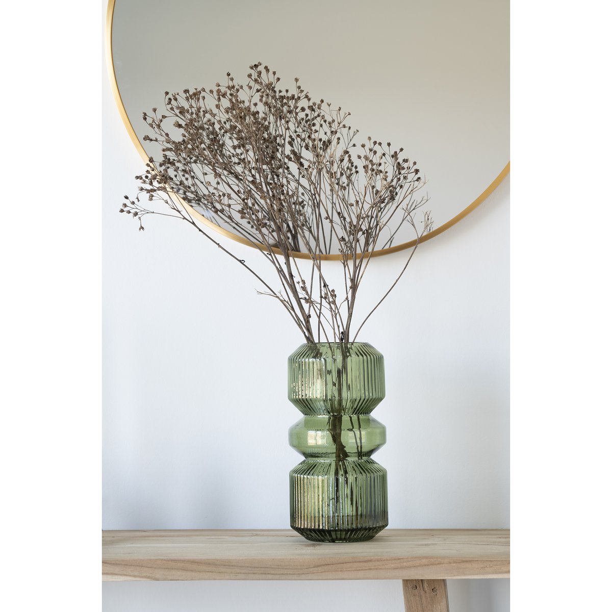 House Nordic ApS - Madrid Spiegel - Aluminium, Glas, Messing - Ø60 cm - Deco Delights
