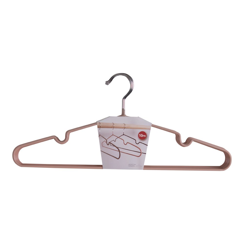 House Nordic ApS - Massa Hangers - Roze, Metaal, 41x4x18 cm - Set van 10 - Deco Delights