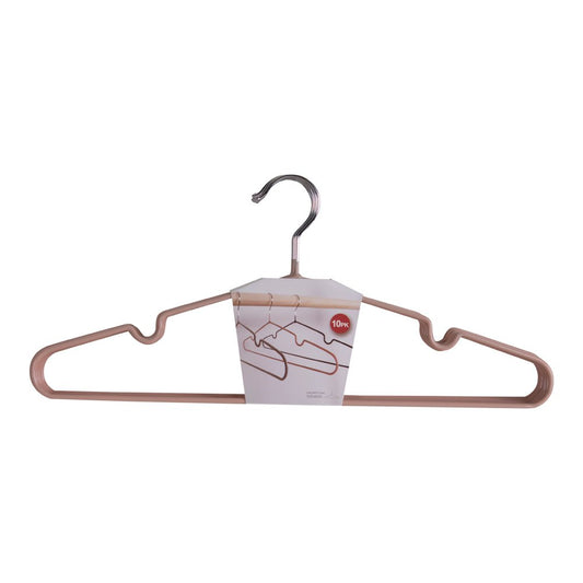House Nordic ApS - Massa Hangers - Roze, Metaal, 41x4x18 cm - Set van 10 - Deco Delights