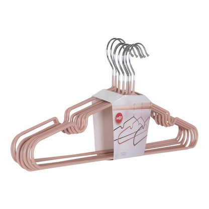 House Nordic ApS - Massa Hangers - Roze, Metaal, 41x4x18 cm - Set van 10 - Deco Delights