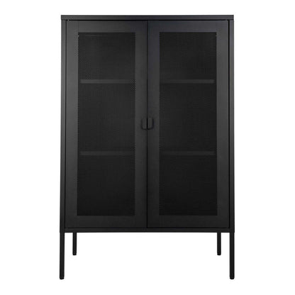 House Nordic ApS - Melbourne Vitrinekast - Staal, Zwart - 80x40x120 cm - Deco Delights
