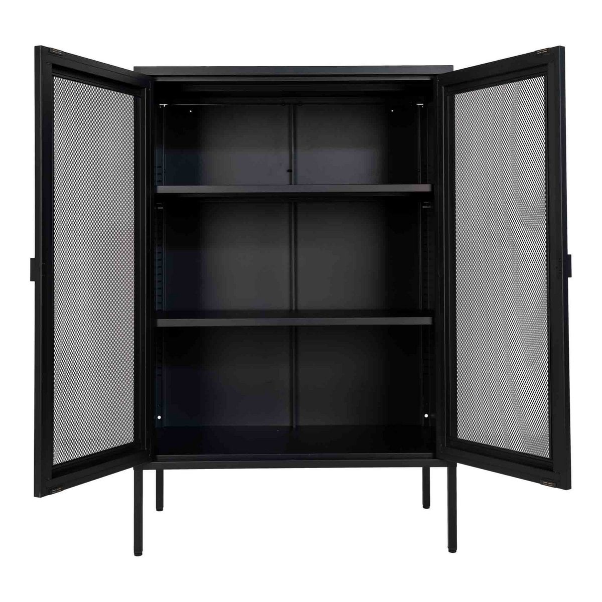 House Nordic ApS - Melbourne Vitrinekast - Staal, Zwart - 80x40x120 cm - Deco Delights