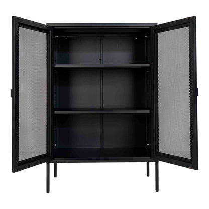 House Nordic ApS - Melbourne Vitrinekast - Staal, Zwart - 80x40x120 cm - Deco Delights