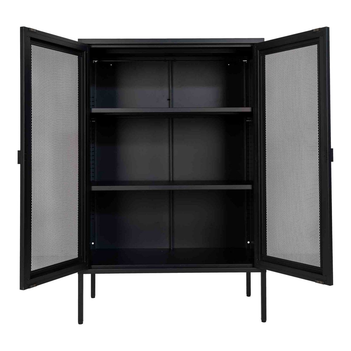 House Nordic ApS - Melbourne Vitrinekast - Vitrinekast in zwart met gaasdeur - Deco Delights