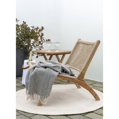 House Nordic ApS - Menorca Vloerkleed - Zand, 100% gerecycled PET, Ø120 cm - Deco Delights