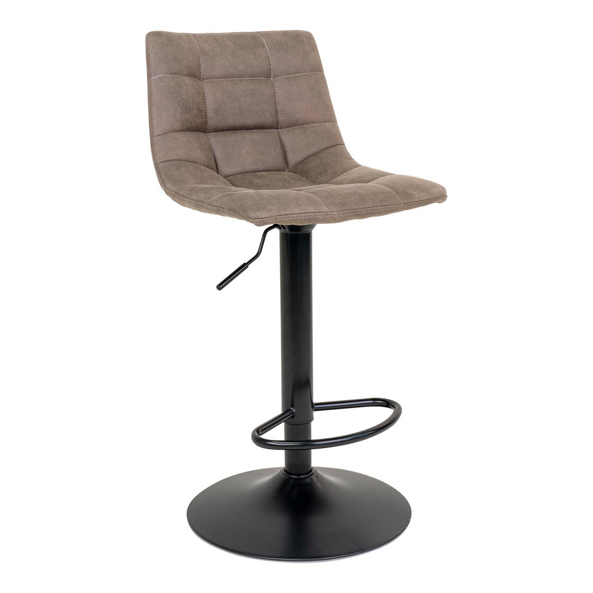House Nordic ApS - Middelfart Barstoel - Microvezel, Staal, Lichtbruin - Set van 2 - Deco Delights