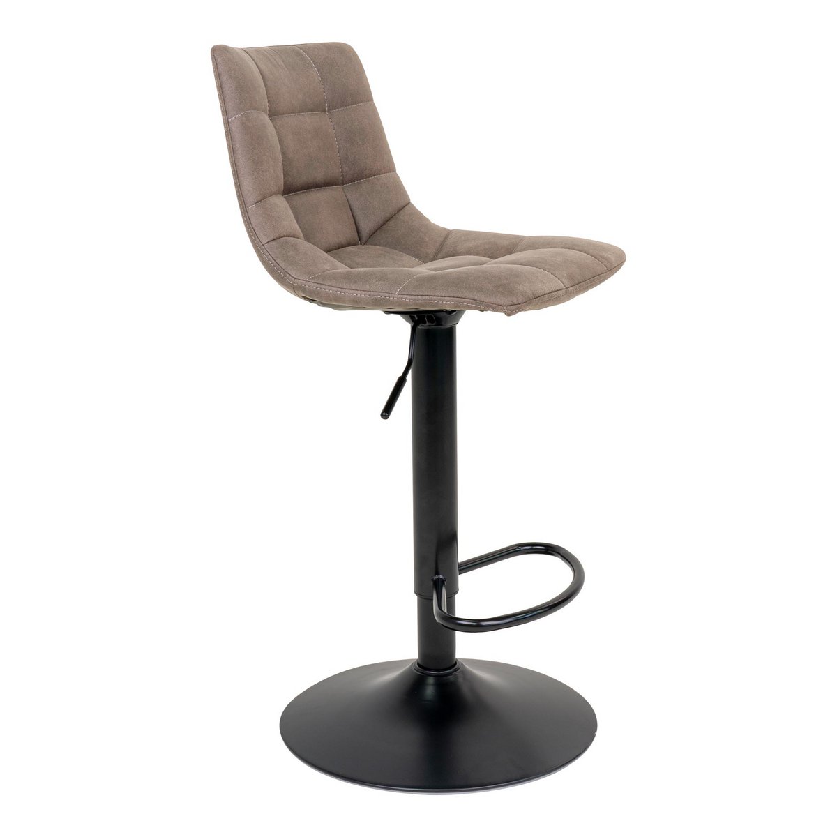 House Nordic ApS - Middelfart Barstoel - Microvezel, Staal, Lichtbruin - Set van 2 - Deco Delights