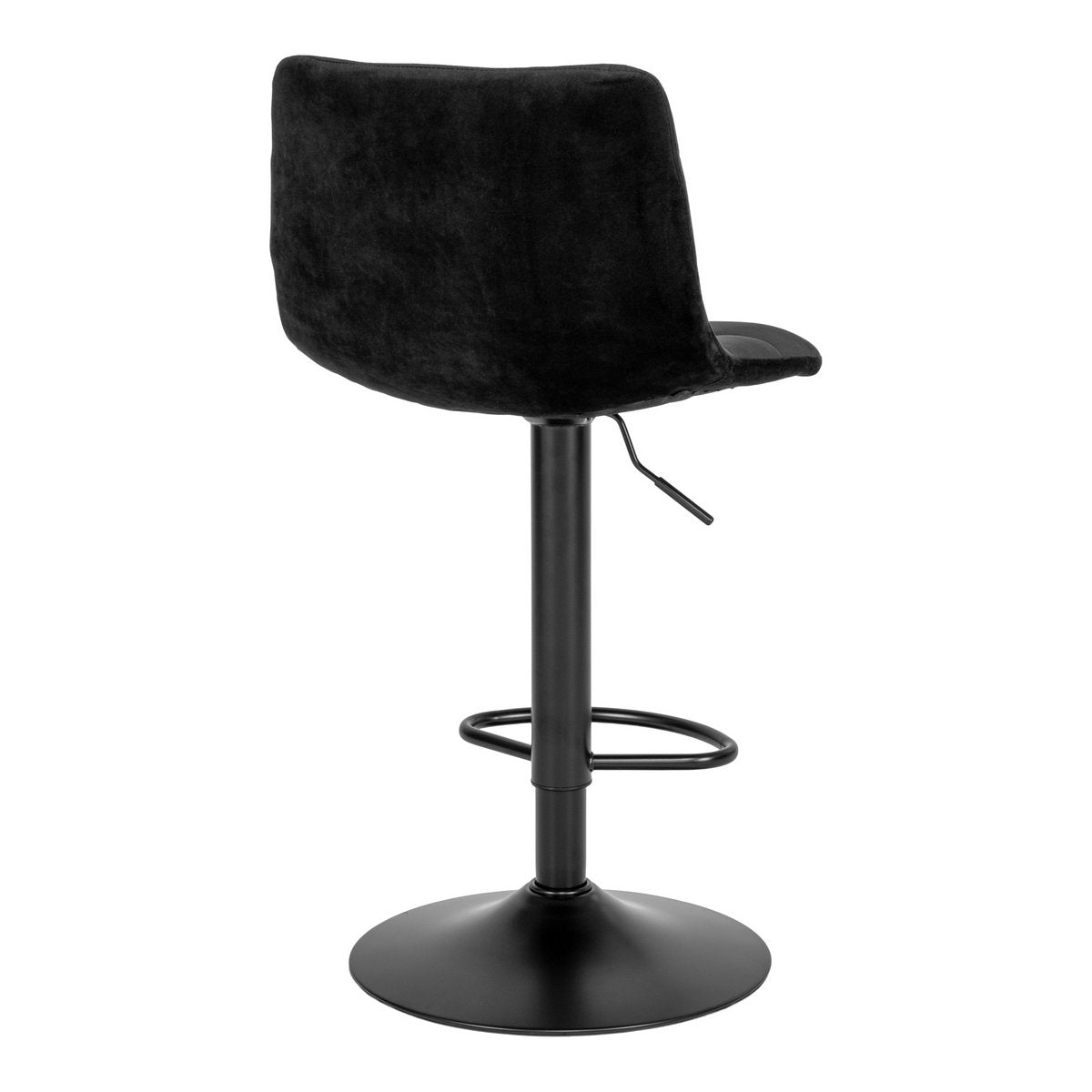 House Nordic ApS - Middelfart Barstoel - Polyester Fluweel, Staal, Zwart - Set van 2 - Deco Delights