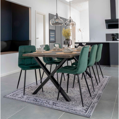 House Nordic ApS - Middelfart Eetkamerstoel Donkergroen - Deco Delights Eetkamerstoel