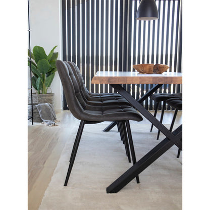 House Nordic ApS - Middelfart Eetkamerstoel Grijs - Deco Delights Eetkamerstoel